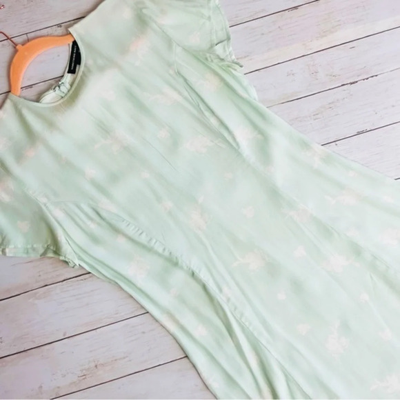 SOMETHING NAVY Easy Flirty Teal Chalk Etch floral Minidress Small - Picture 4 of 8